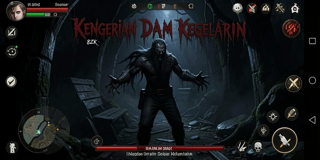 Gameplay menegangkan di 8ZK dengan suasana horror yang mencekam.