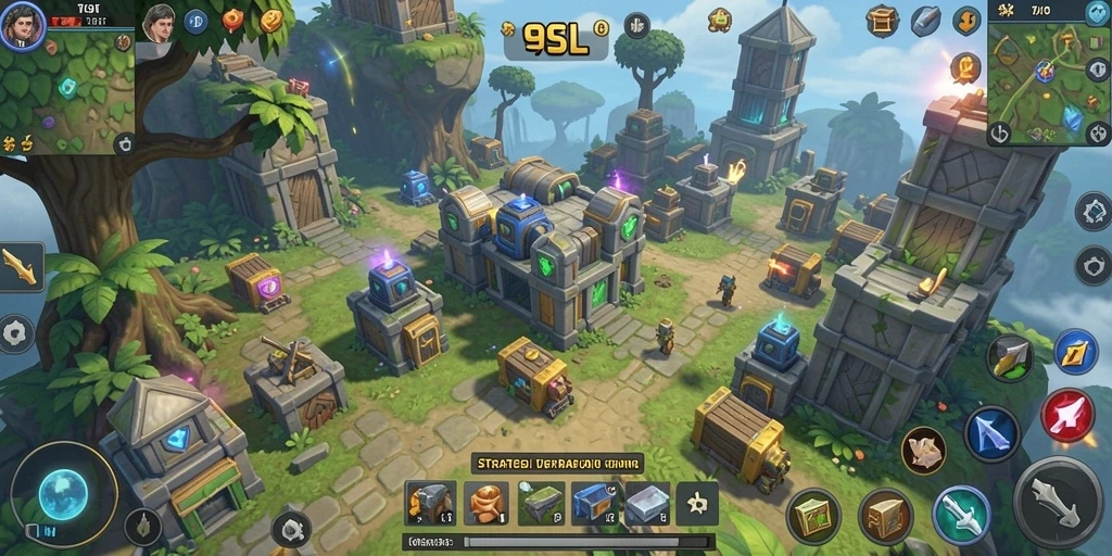 Tampilan gameplay menegangkan dan strategis dalam 9SL.