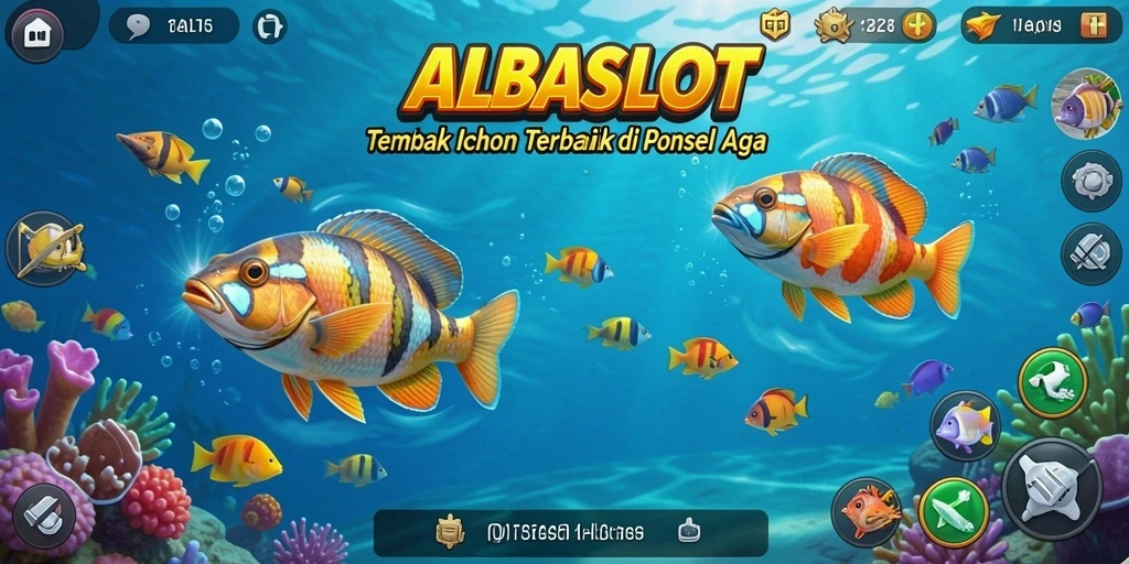 Tampilan menarik dari gameplay Tembak Ikan ALBASLOT.