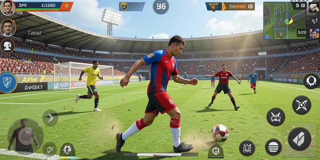 Tampilan gameplay API36 yang menampilkan aksi olahraga seru.