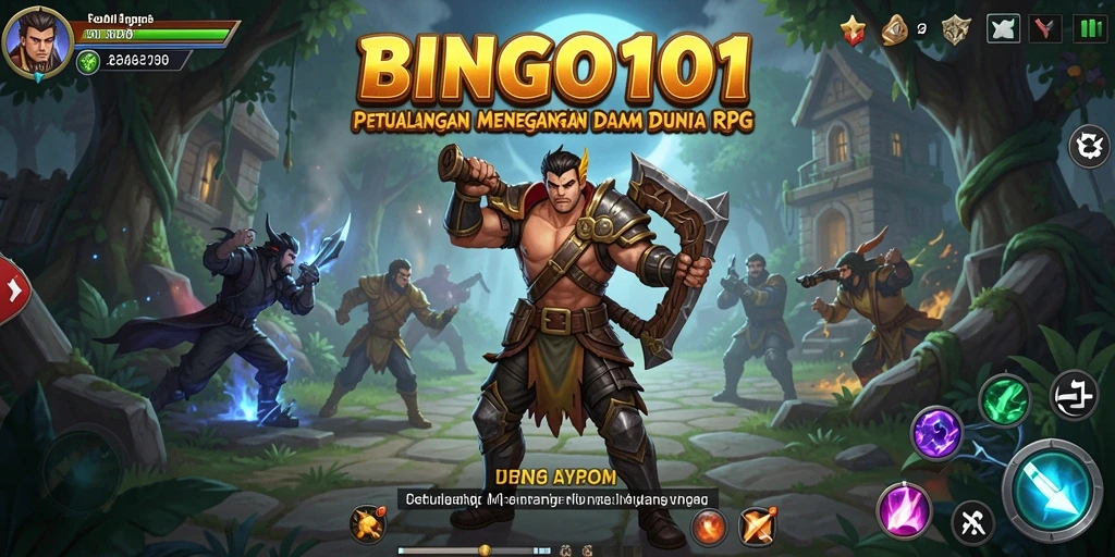 Tangkapan layar BINGO101 yang menampilkan aksi RPG yang seru.