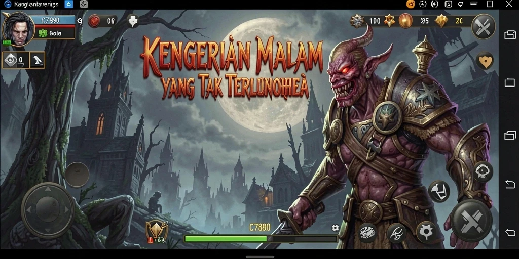 Tangkapan layar menampilkan gameplay C7890 yang menegangkan dan atmosfer kelam.