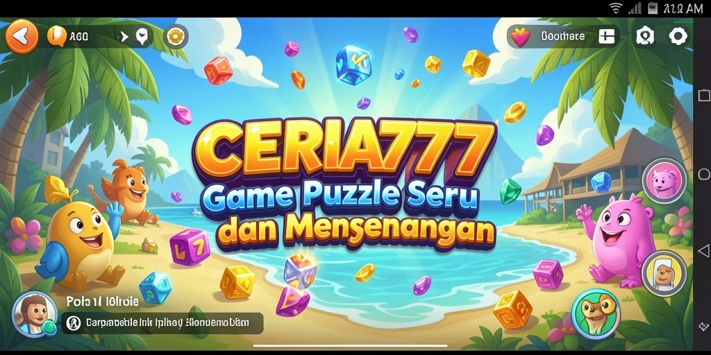 Tampilan gameplay CERIA777 yang penuh warna dan tantangan.