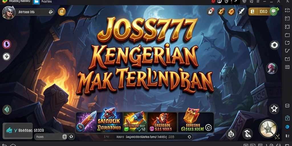 Tangkapan layar menunjukkan suasana menyeramkan di dalam JOSS777.