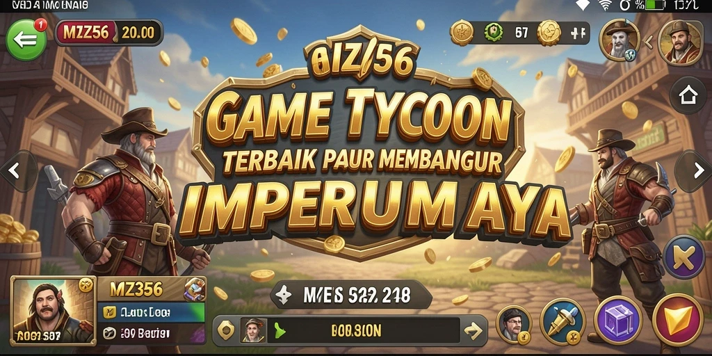 Tayangan utama gameplay MZ356 dalam mengelola bisnis Tycoon.