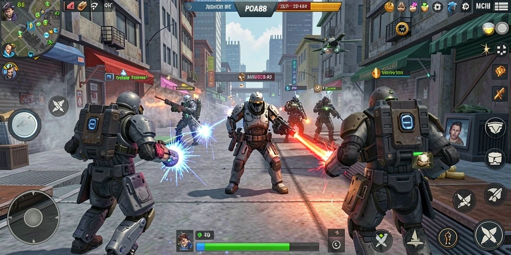 Screenshot POA88 dengan aksi strategi yang mendebarkan.