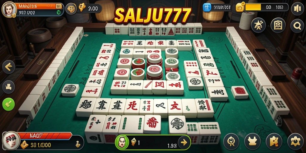 Tangkapan layar SALJU777 menunjukkan gameplay Mahjong yang menarik dan seru.
