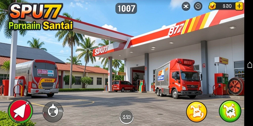 Tampilan gameplay SPBU77 yang seru dan menghibur.