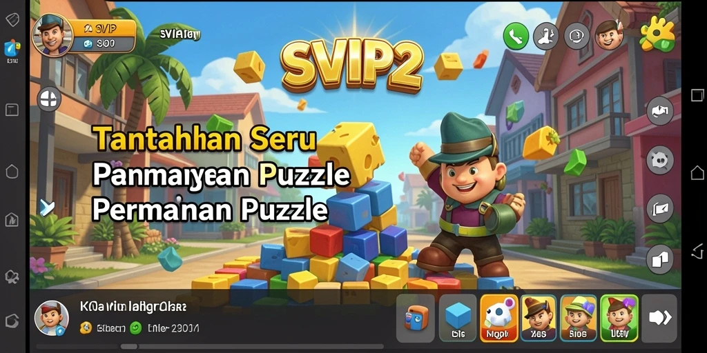 Tampilan gameplay menarik dari SVIP2 saat menyelesaikan puzzle.