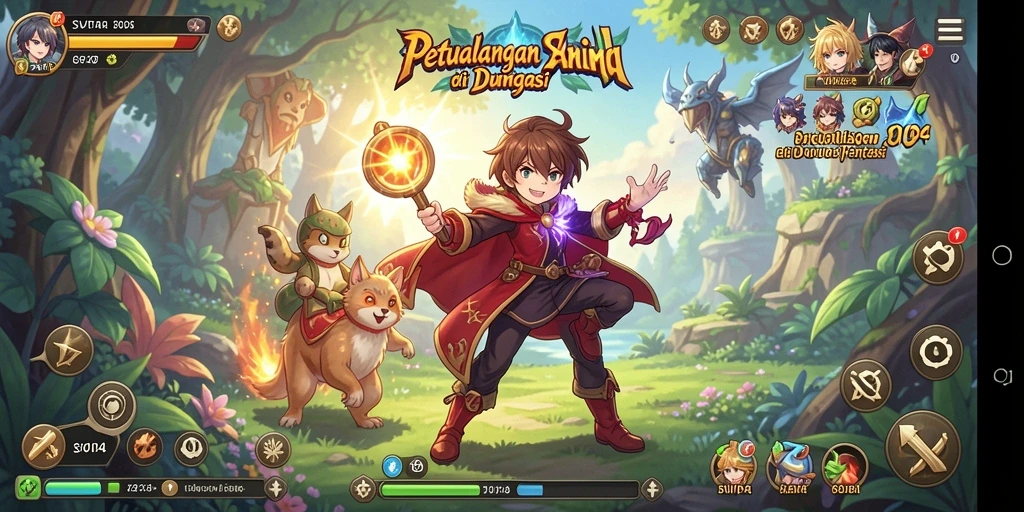 Gameplay seru dengan karakter anime yang menarik.